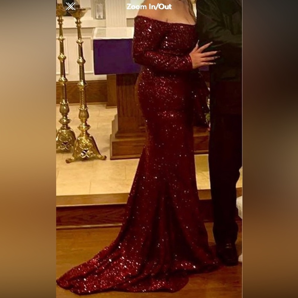 Burgundy dress